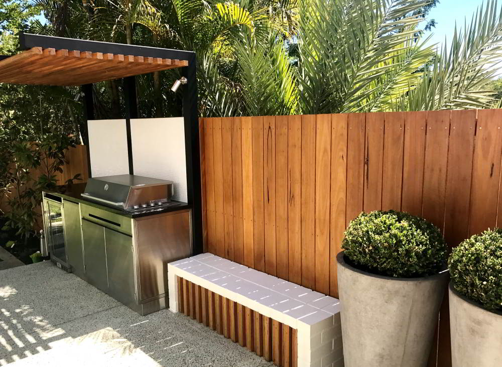 Landscaped BBQ Area